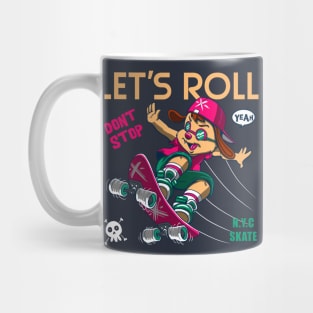 skating cool puppy dog jumping Mug